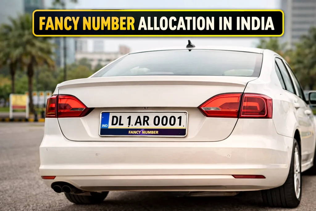 Parivahan Sewa Guide: DL, RC, Challan, Status Check and Online Services 2 Fancy Number allocation